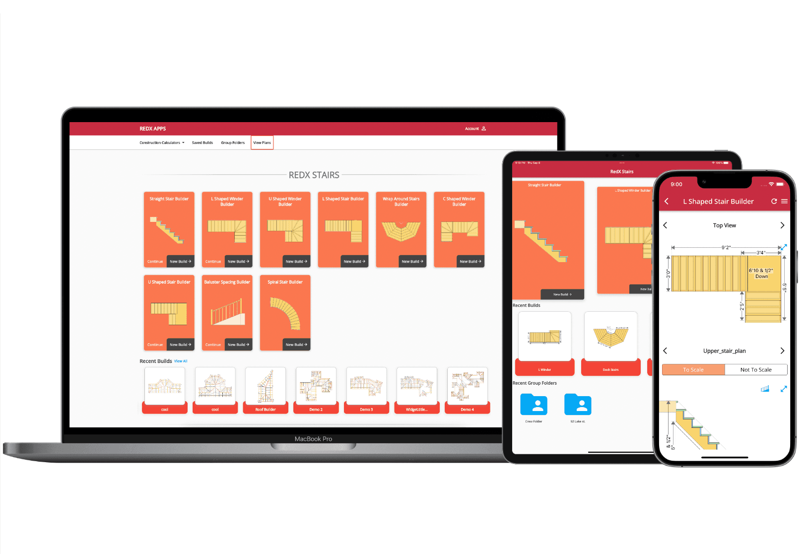 RedX Stairs App Interface