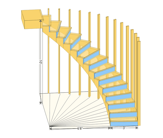 Building a Spiral Staircase with the RedX Stairs App